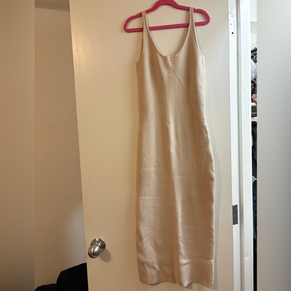 Abercrombie & Fitch Cream Midi Dress